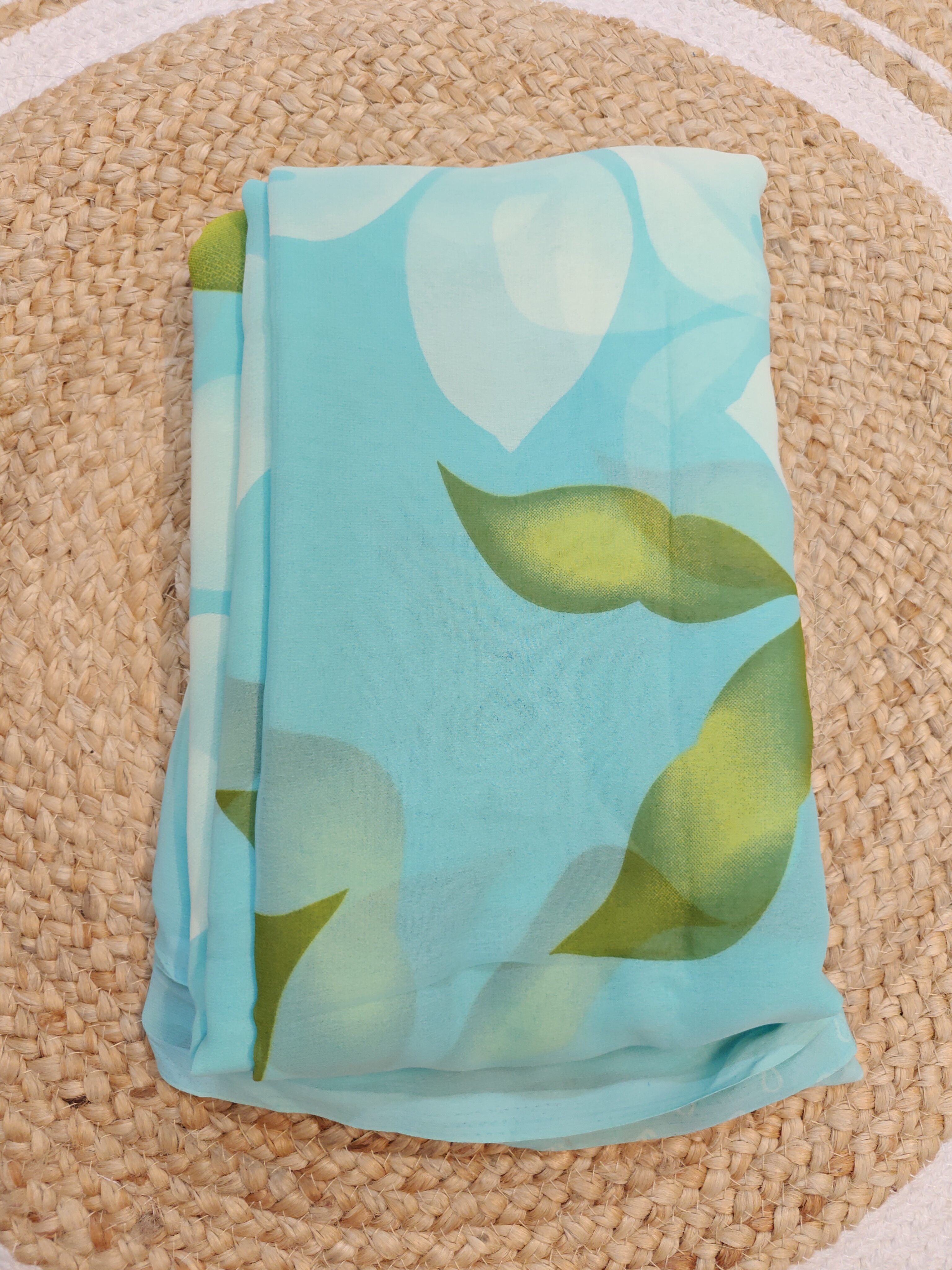 Aqua Blue Junnu Mukka Saree