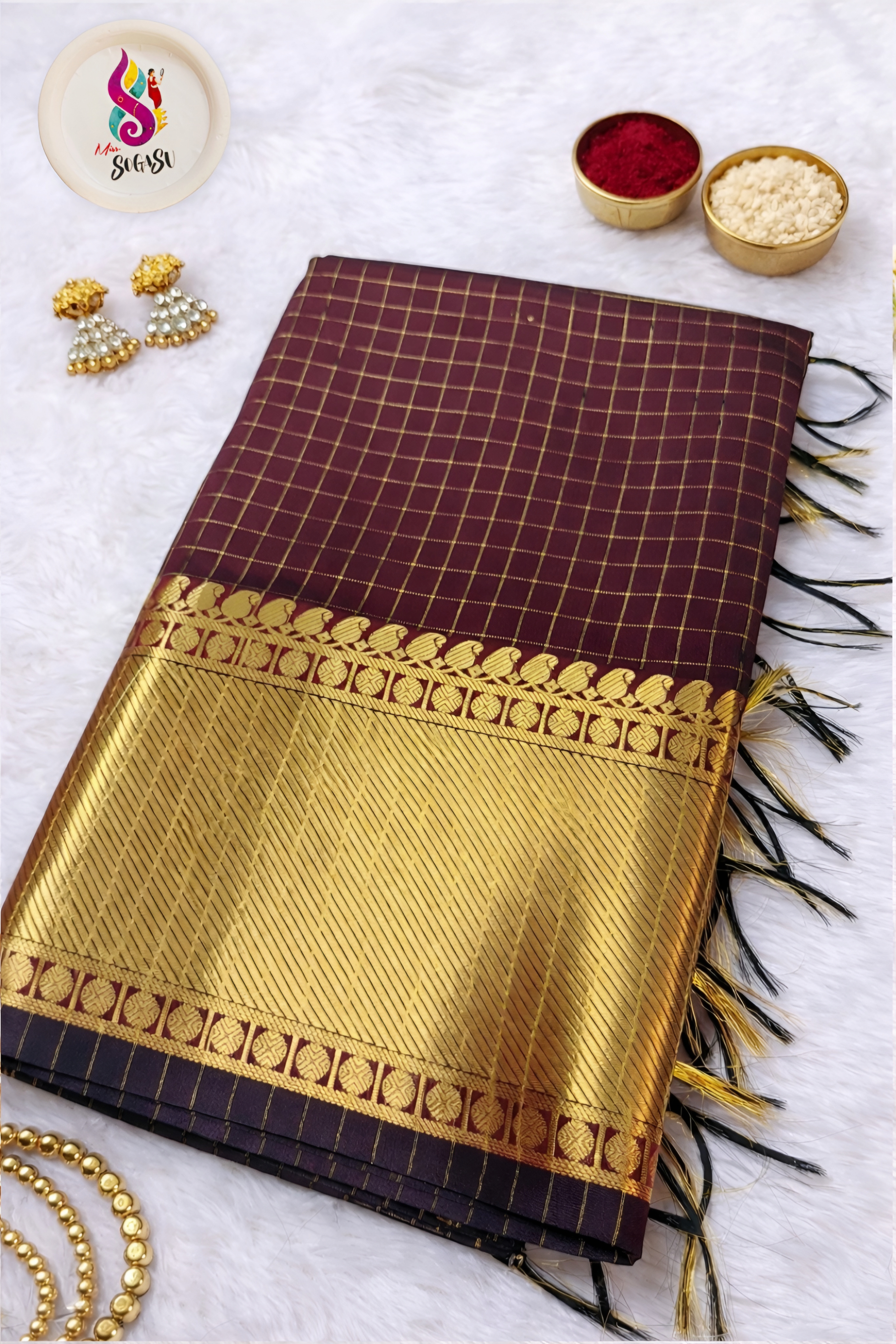 Coffee Brown trending saree