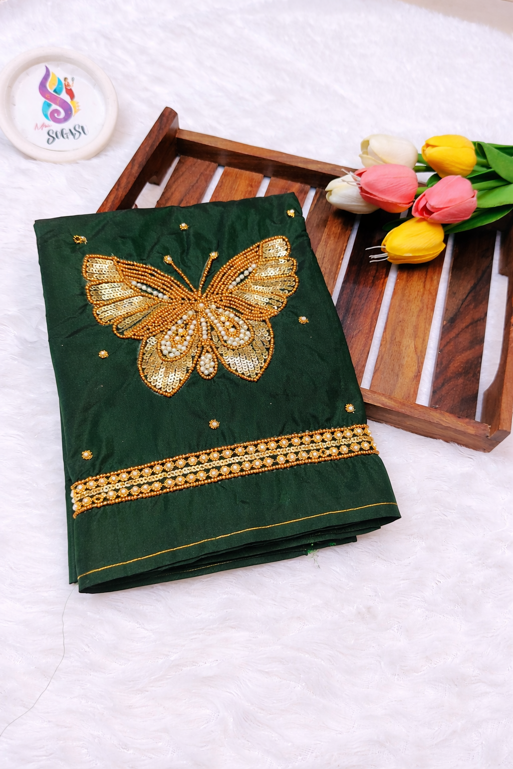 Green Butterfly Blouse