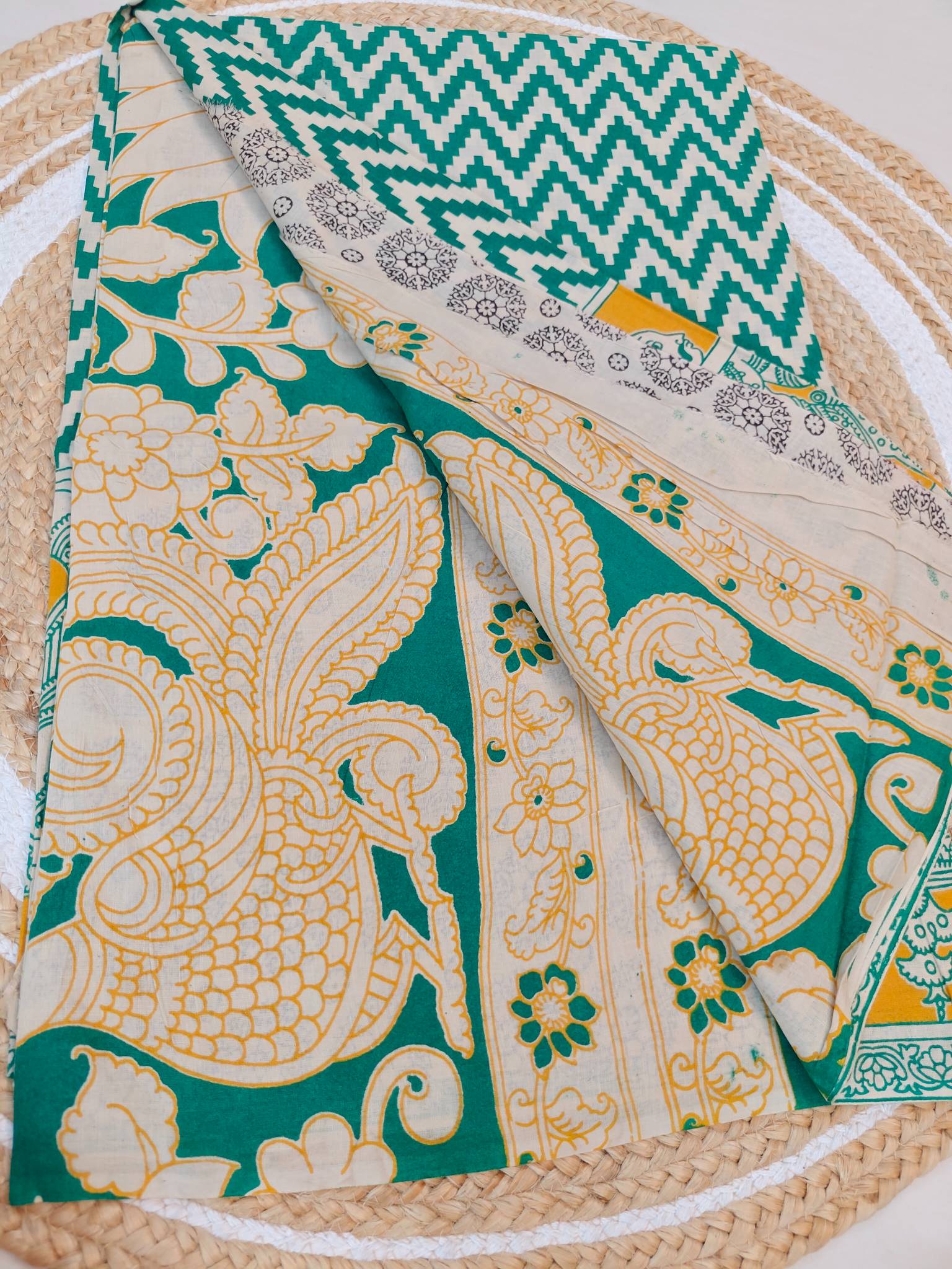 Heritage Palanquin Kalamkari Printed Saree