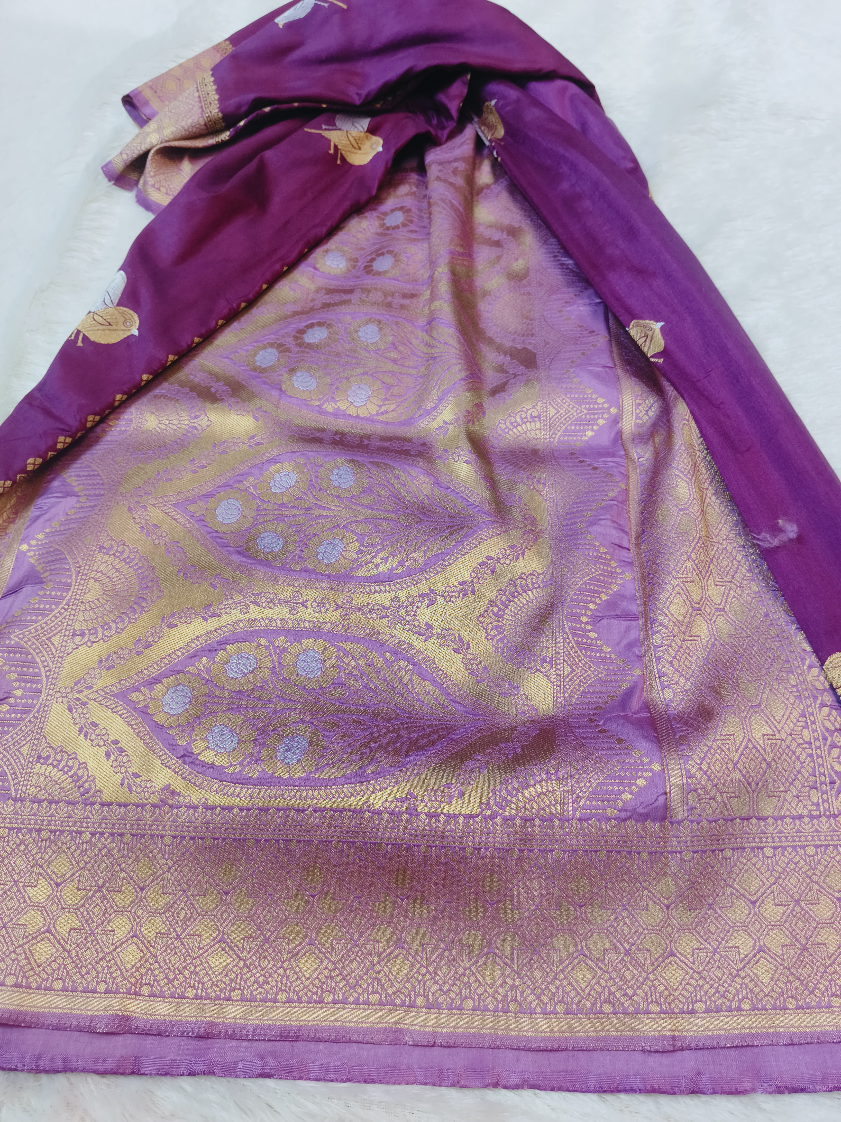 Maganta banaras saree