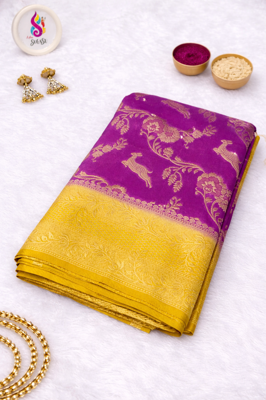 Magenta Premium Banaras saree
