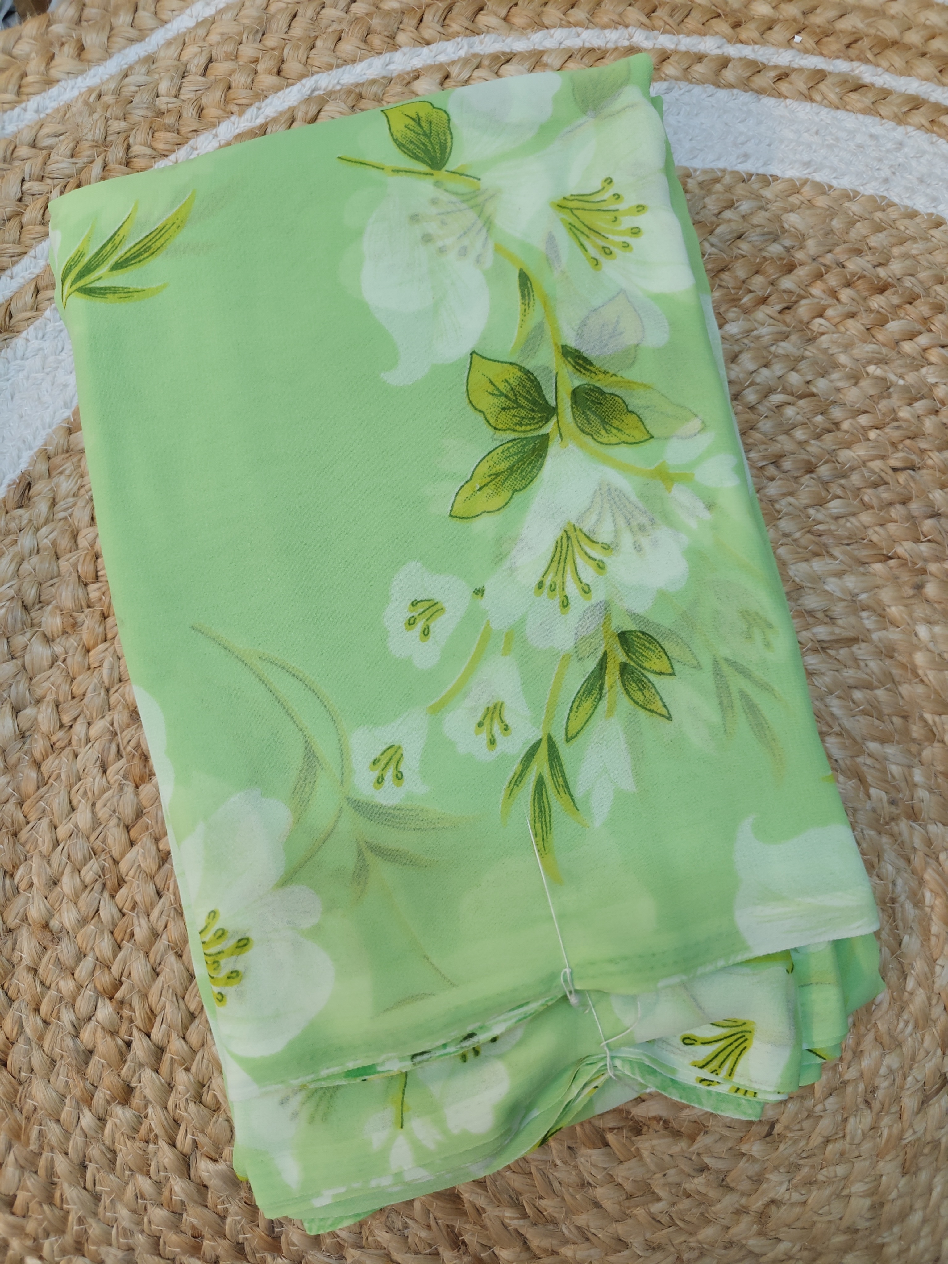 Mint Blossom Junnu Mukka Saree