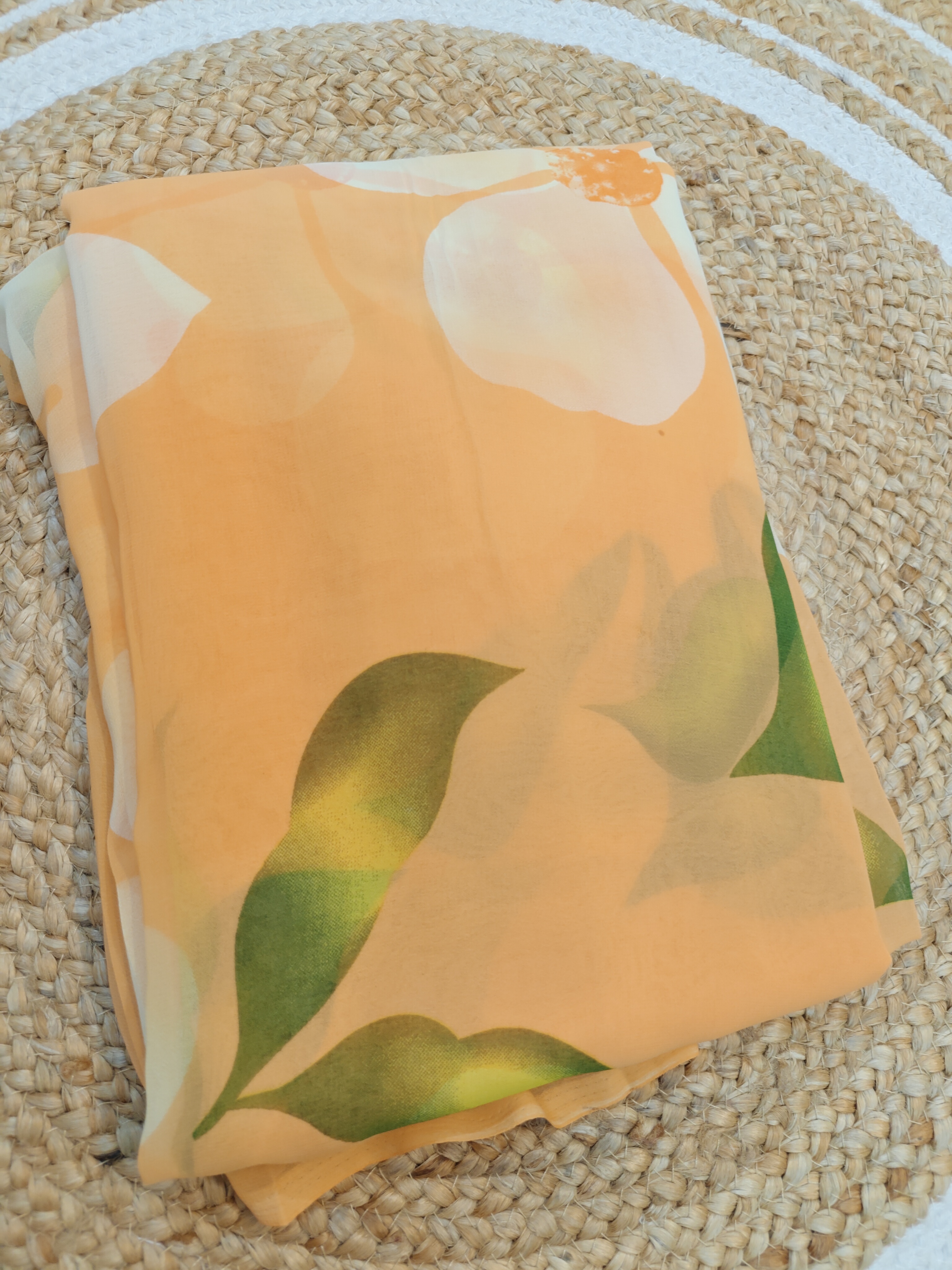 Orange Pastel Junnumukka Saree hover