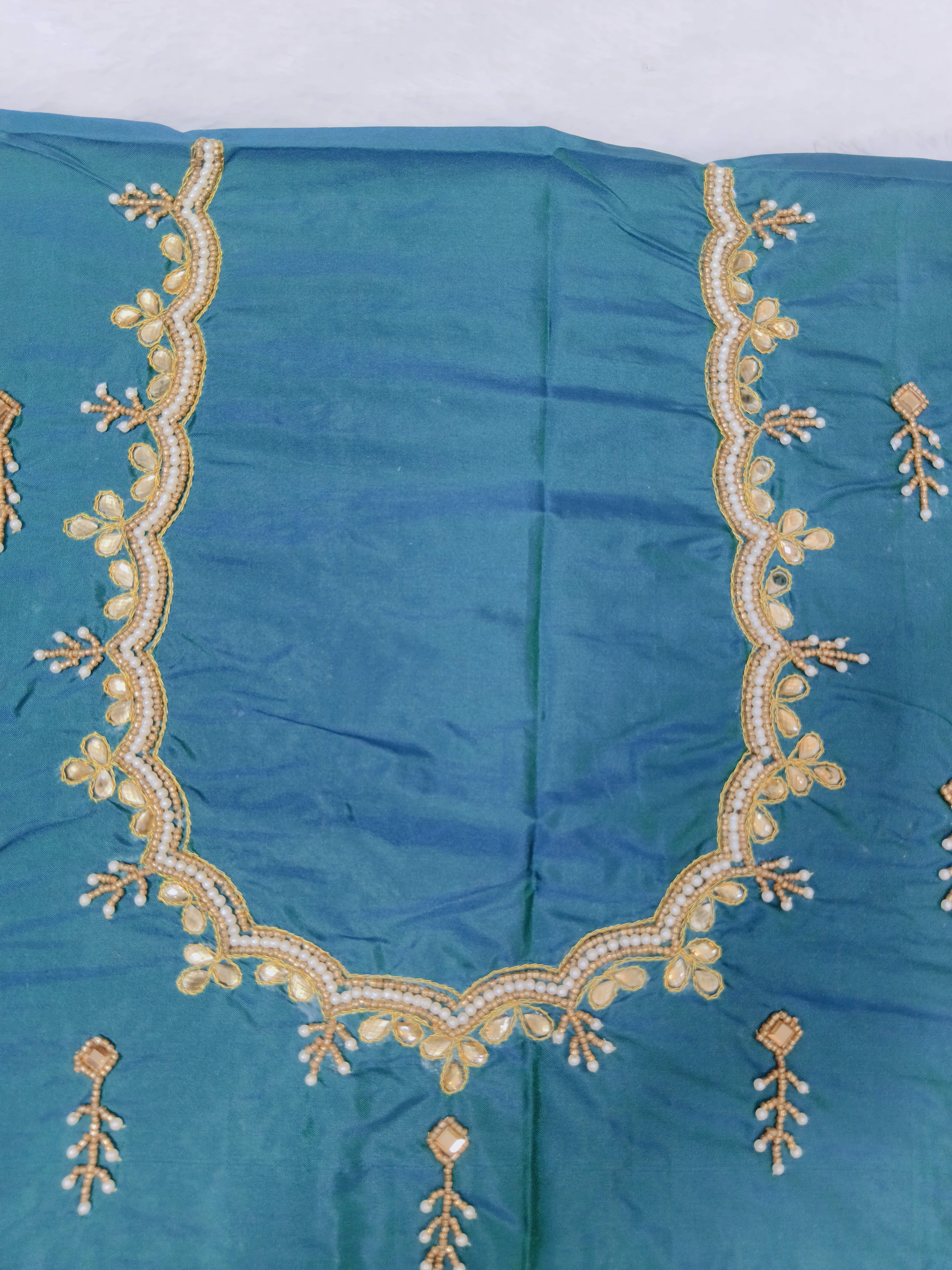 Teal Maggam Blouse