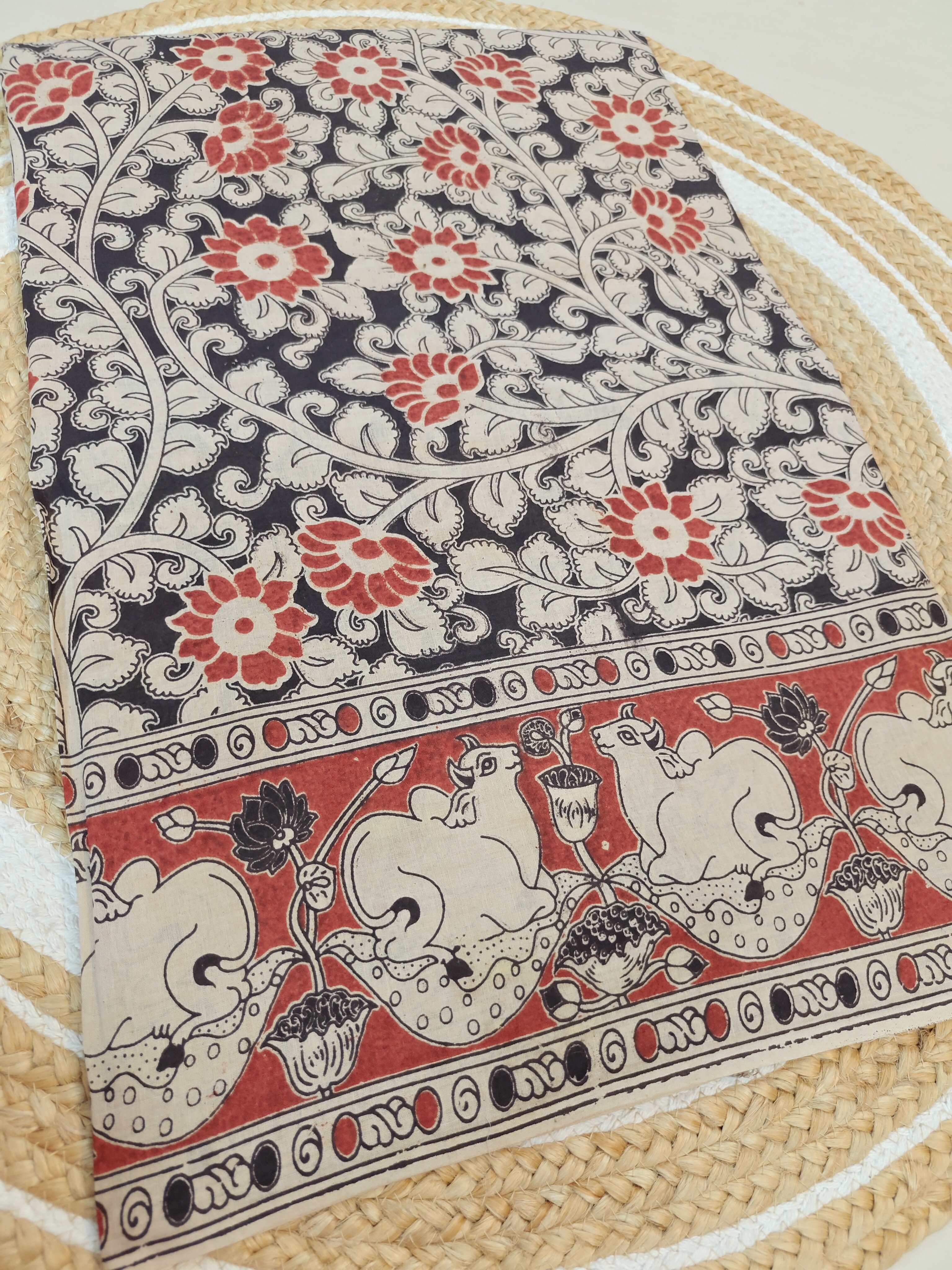 Traditional Kalamkari Saree