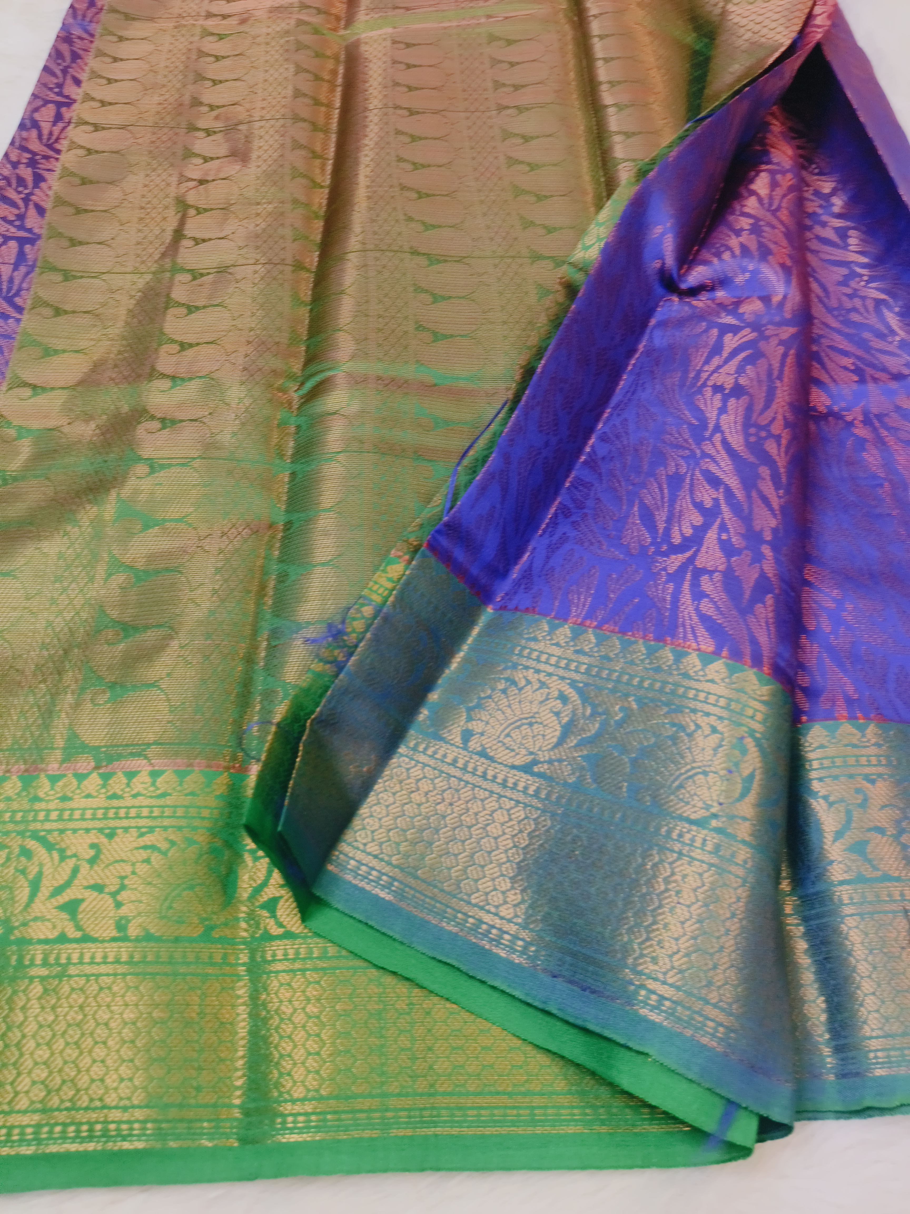 Violet Banaras saree